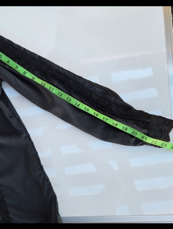 Anne Bruse Vintage Romantic 70s Blouse Victorian EU 38 Black - Picture 7 of 9